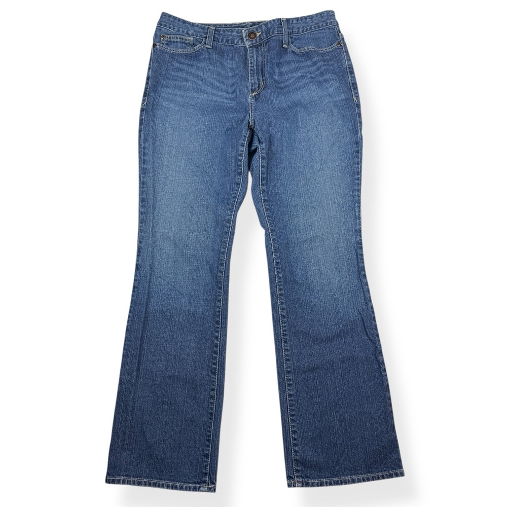 Eddie Bauer Blue Jeans Womens 10S Barely Boot Cut Medium Wash 32‎ X 28